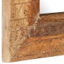 Espejo tallado a mano madera maciza de mango 50x50x2,5 cm