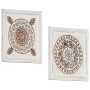 Paneles de pared tallados a mano 2 unidades MDF 40x40x1,5cm