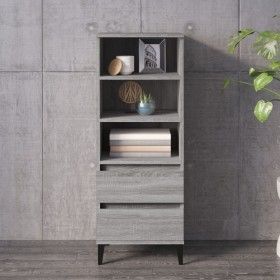 Hoher Schrank aus grauem Sonoma-Sperrholz 40x36x110 cm. von vidaXL, Sideboards - Ref: Foro24-821250, Preis: 74,77 €, Rabatt: %
