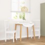 Sillas de comedor 2 unidades madera maciza de caucho blanco