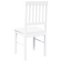 Sillas de comedor 2 unidades madera maciza de caucho blanco