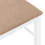 Sillas de comedor con cojines 2uds madera maciza blanco caucho