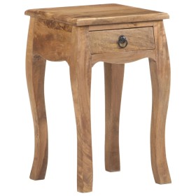 Mesita de noche de madera maciza de mango 28x28x46 cm Mesita de noche de madera maciza de mango 28x28x46 cm