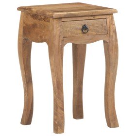 Mesita de noche de madera maciza de mango 28x28x46 cm Mesita de noche de madera maciza de mango 28x28x46 cm