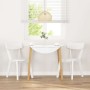 Sillas de comedor 2 unidades madera maciza de caucho blanco