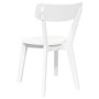 Sillas de comedor 2 unidades madera maciza de caucho blanco
