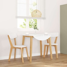 Sillas de comedor 2 unidades madera maciza de caucho