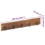 Perchero de recibidor 5 ganchos madera reciclada 100x2,5x15 cm