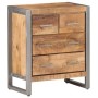 Aparador de madera de mango rugosa 60x35x70 cm