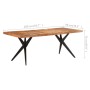Mesa de comedor madera maciza de acacia 200x90x76 cm en Mesas de cocina y de comedor | Comprar online en Foro24