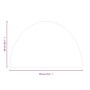 Placa de vidrio para chimenea semicircular 800x500 mm