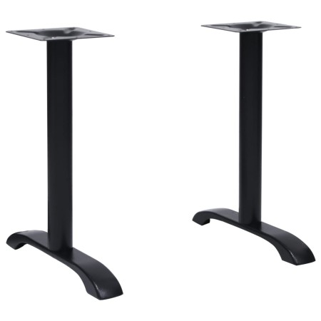 Patas para mesa de bistró  2 uds. Hierro fundido negro 61x8x72cm en Patas para mesas | Comprar online en Foro24
