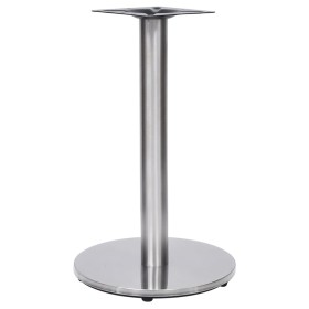 Pata de mesa de bistró plateada Ø45x72 cm acero inoxidable