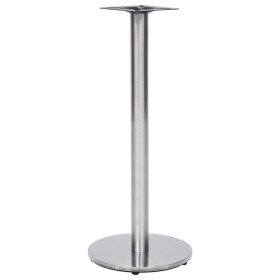 Pata de mesa de bistró acero inoxidable plateado Ø45x107 cm