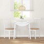 Sillas de comedor con cojines 2uds madera maciza blanco caucho