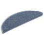 Alfombrilla autoadhesiva escalera sisal 15 uds azul 56x17x3 cm