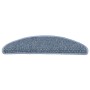 Alfombrilla autoadhesiva escalera sisal 15 uds azul 56x17x3 cm