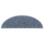 Alfombrilla autoadhesiva escalera sisal 15 uds azul 56x17x3 cm