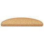 Alfombrillas autoadhesivas sisal 15 uds color sisal 56x17x3 cm