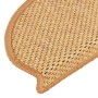 Alfombrillas autoadhesivas sisal 15 uds color sisal 56x17x3 cm