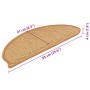 Alfombrillas autoadhesivas sisal 15 uds color sisal 56x17x3 cm