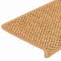 Alfombrilla autoadhesiva escalera sisal 15uds naranja 65x21x4cm