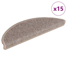 Felpudos para escaleras (15 unidades, 56 x 17 x 3 cm, beige