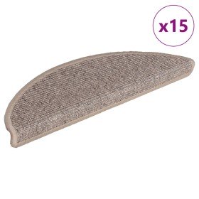 Felpudos para escaleras (15 unidades, 56 x 17 x 3 cm, beige