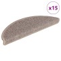 Felpudos para escaleras (15 unidades, 56 x 17 x 3 cm, beige
