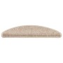 Felpudos para escaleras 15 uds 56x17x3 cm Beige Claro