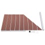 Set de valla 1 cuadrada + 1 oblicua WPC marrón 273x186 cm