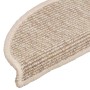 Felpudos para escaleras 15 uds 56x17x3 cm Beige Claro