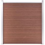 Set de valla 1 cuadrada + 1 oblicua WPC marrón 273x186 cm