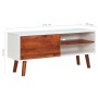 Mueble para TV de madera maciza de acacia y MDF 110x35x50 cm en Muebles TV | Comprar online en Foro24