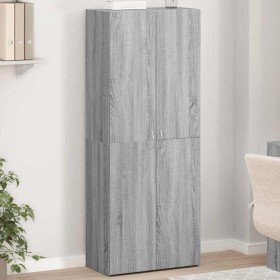 Armario archivador madera ingeniería gris Sonoma 60x32x153 cm Armario archivador madera ingeniería gris Sonoma 60x32x153 cm