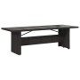 Set de mesa y sillas de jardín 9 pzas y cojines ratán PE negro