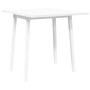 Mesa de comedor de madera maciza de caucho blanco