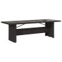 Set de mesa y sillas de jardín 9 pzas y cojines ratán PE negro