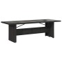 Set de mesa y sillas de jardín y cojines 11 pzas ratán PE negro