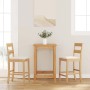 Taburetes de bar con cojines 2 uds madera maciza natural caucho