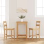 Taburetes de bar 2 uds madera maciza natural caucho