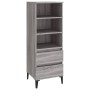 Hoher Schrank aus grauem Sonoma-Sperrholz 40x36x110 cm. von vidaXL, Sideboards - Ref: Foro24-821250, Preis: 74,77 €, Rabatt: %