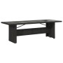 Set de comedor de jardín 7 pzas y cojines ratán sintético negro