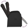 Set de comedor jardín 11 pzas con cojines ratán sintético negro