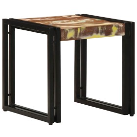 Mesa de Café Multicolor 40 x 40 x 38 cm madera maciza reciclada