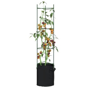 Tutores para tomates con bolsa 8 uds de acero y PP 154 cm