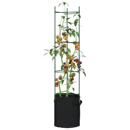Tutores para tomates con bolsa 8 uds de acero y PP 154 cm