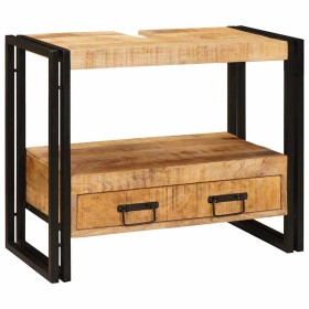 Mueble para lavabo de baño Madera maciza de Mango y Hierro