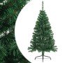Medio árbol de Navidad artificial con soporte PVC verde 120 cm en Arboles de navidad | Comprar online en Foro24