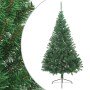 Medio árbol de Navidad artificial con soporte PVC verde 240 cm